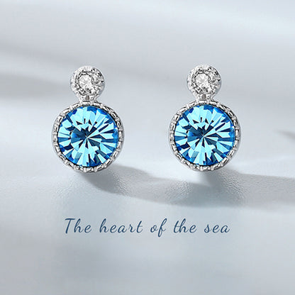 Heart of the Sea 925 Sterling Silver Necklace Earring Bracelet Set