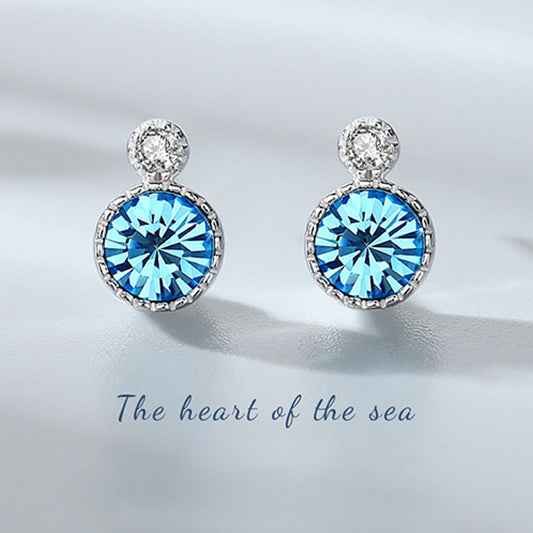 Heart of the Sea 925 Sterling Silver Necklace Earring Bracelet Set
