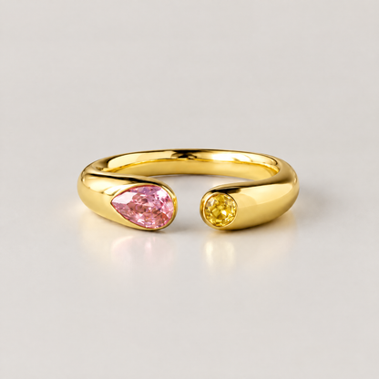 Mother&Daughter Unbreakable Bond Personalized Double Birthstone Ring
