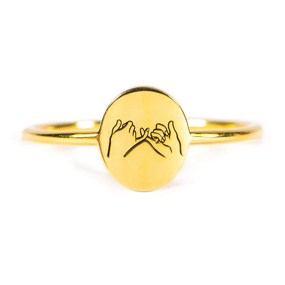 FOR FRIEND -YOU ARE MY FAVORITE BITCHES HOLDING HANDS RING