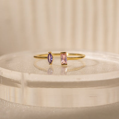🔥Summer Hot Sale🌊Personalized Duo Birthstone Ring💍