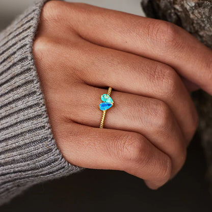 For Love - Partners In Love Heart Custom Birthstone Ring