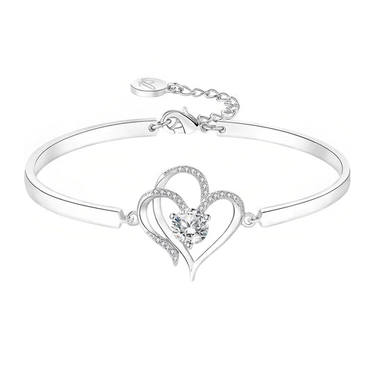 For Love - To My Smokin' Hot Woman Double Heart Bracelet
