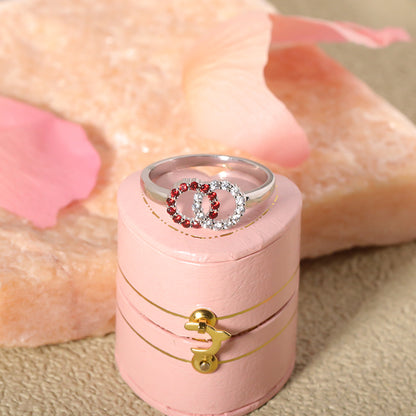 For Love - Custom Birthstones Interlocking Ring