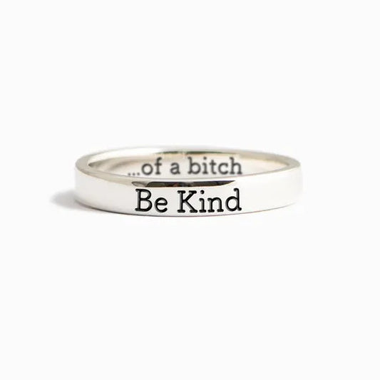 🔥Summer Hot Sale🌊BE KIND...OF A BI♥CH MANTRA RING