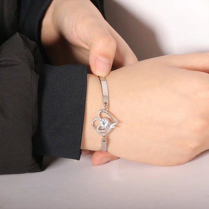 For Love - To My Smokin' Hot Woman Double Heart Bracelet