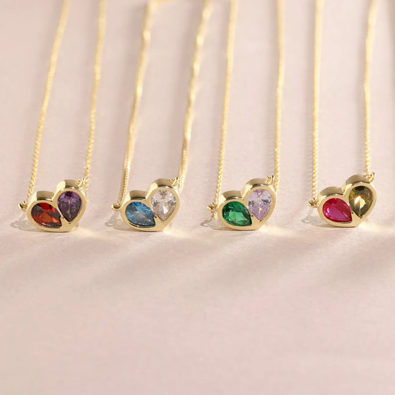 💝VALENTINE'S DAY PRE-SALE🎁FOREVER LINKED TOGETHER CUSTOM HEART BIRTHSTONES BRACELET