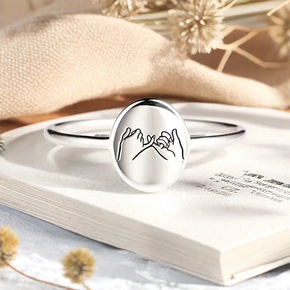 FOR FRIEND -YOU ARE MY FAVORITE BITCHES HOLDING HANDS RING