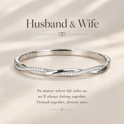 For Love- We Are Always Belong Together Twisted Diamond Bracelet