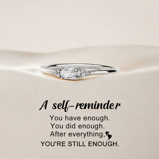 A Self-reminder You Are Still Enough-Diamond Thin Ring