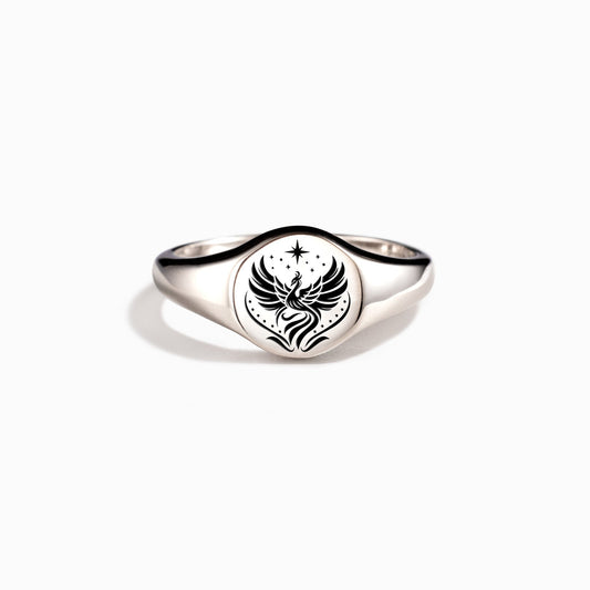 Tough As F♥ck Phoenix Signet Ring