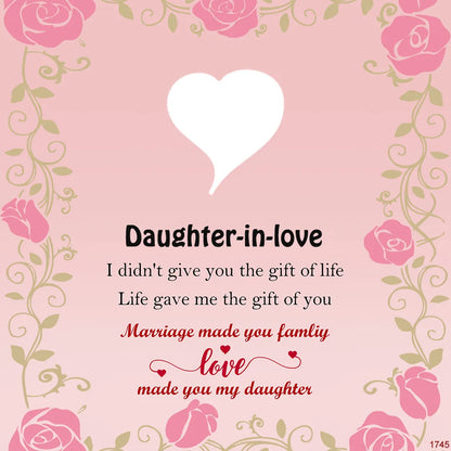 For Daughter-in-Law - Marriage Made You Family Love Made You My Daughter Bangle Bracelet