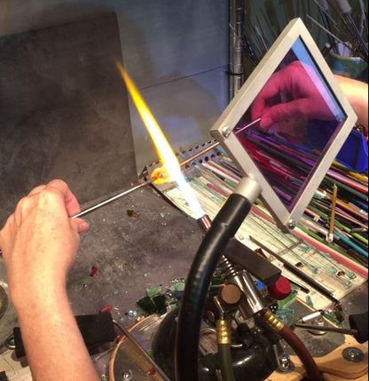 Teardrop Mason Jar Earrings: Recycled Vintage Glass