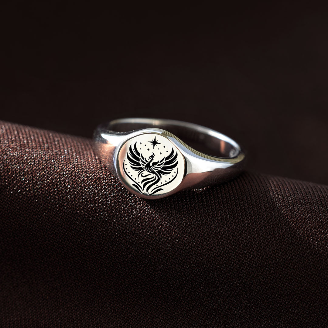 Tough As F♥ck Phoenix Signet Ring