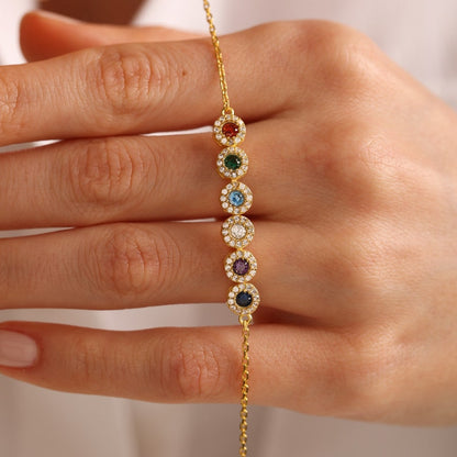 Celestial Bloom Birthstone Bracelet