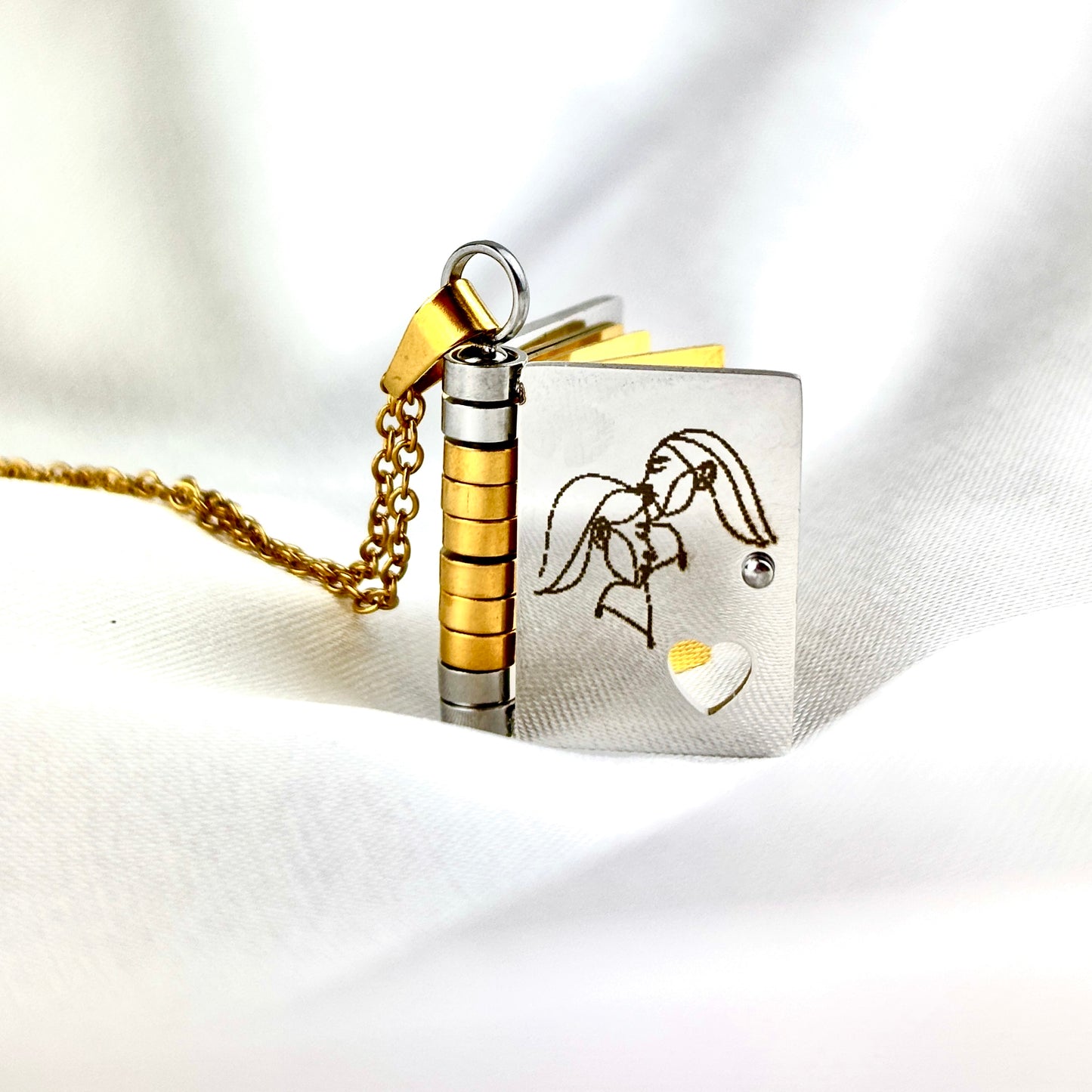 For Sisters- I Love You Sister Book Necklace