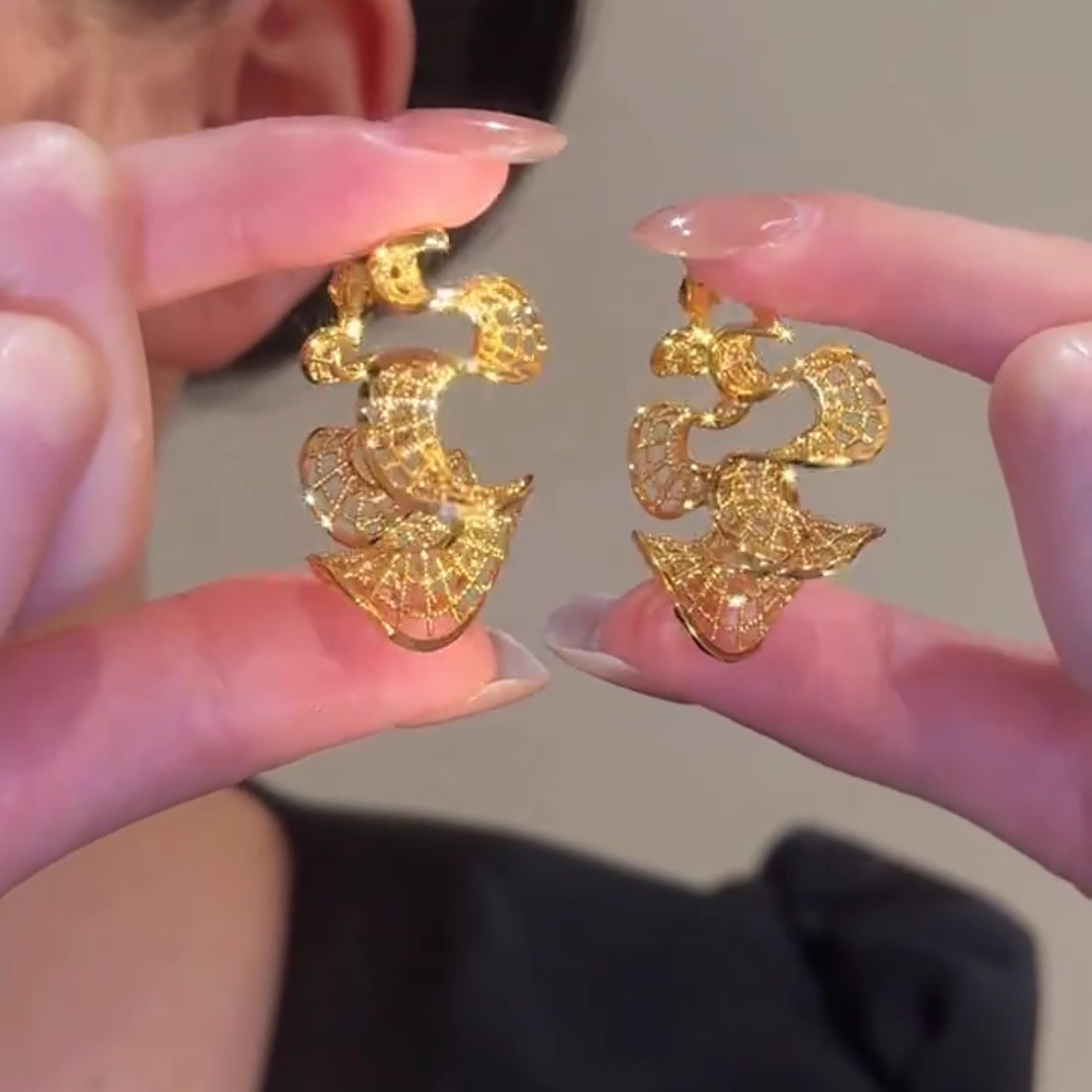 French Hollow Hoop Earrings