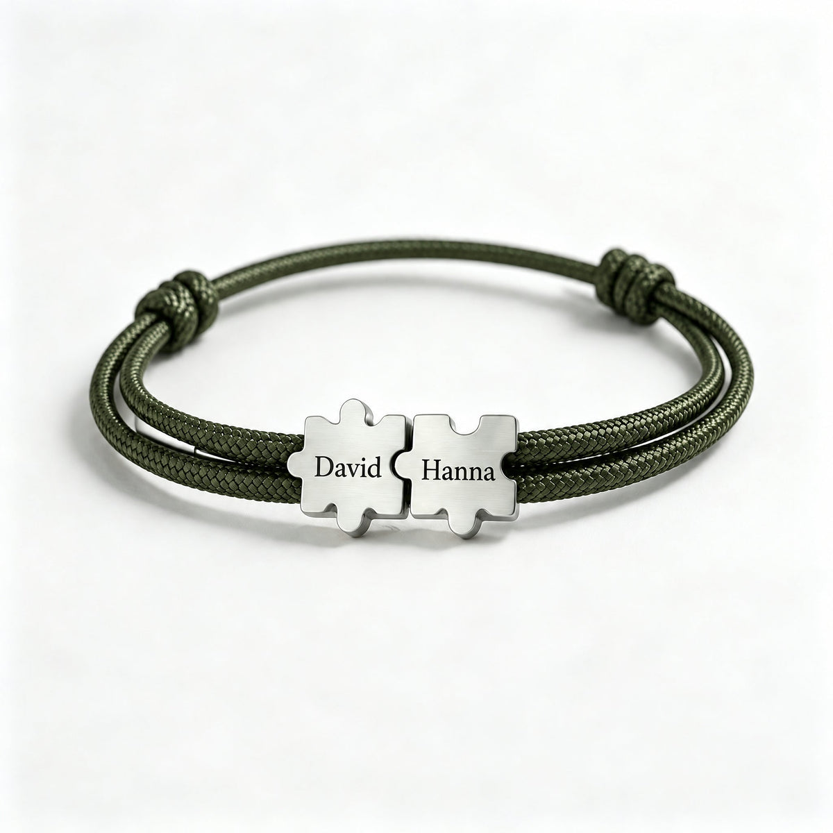 To My Man- Couple Puzzle Custom Name Bracelet