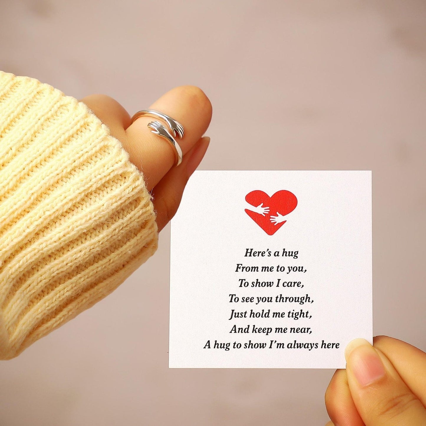 Sterling Silver Hug Ring