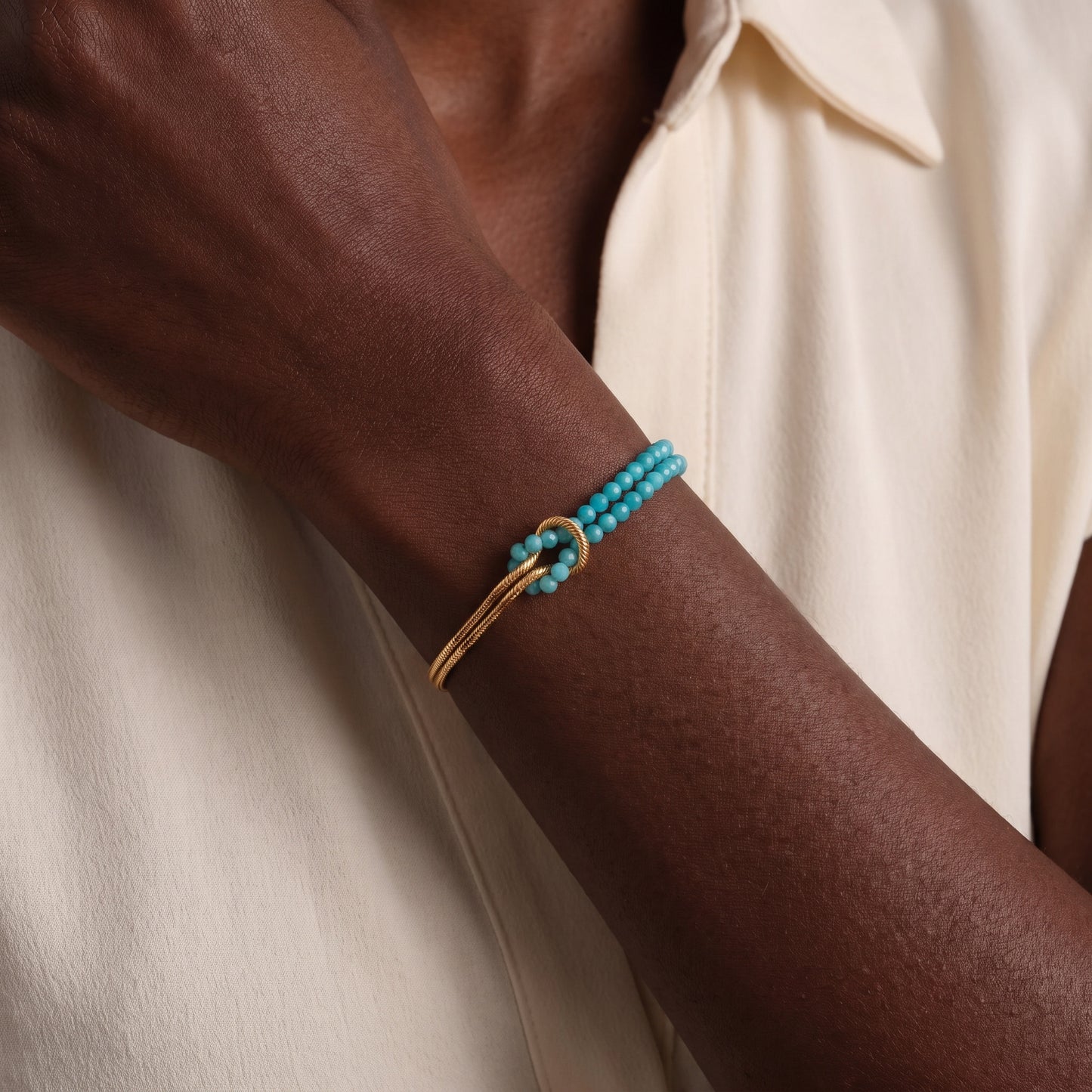 For Her – She Was Born to Be Strong Personalized Birthstone Beaded Knot Bracelet