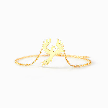 Rise Up Golden Phoenix Charm Bracelet