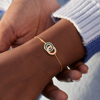 Mother & Son Linking Circles Bracelet