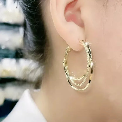 🔥Summer Hot Sale🌊Italian Style Multi-layer Hoop Earrings