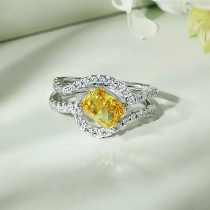 925 STERLING SILVER PAVÉ VAGUES RING