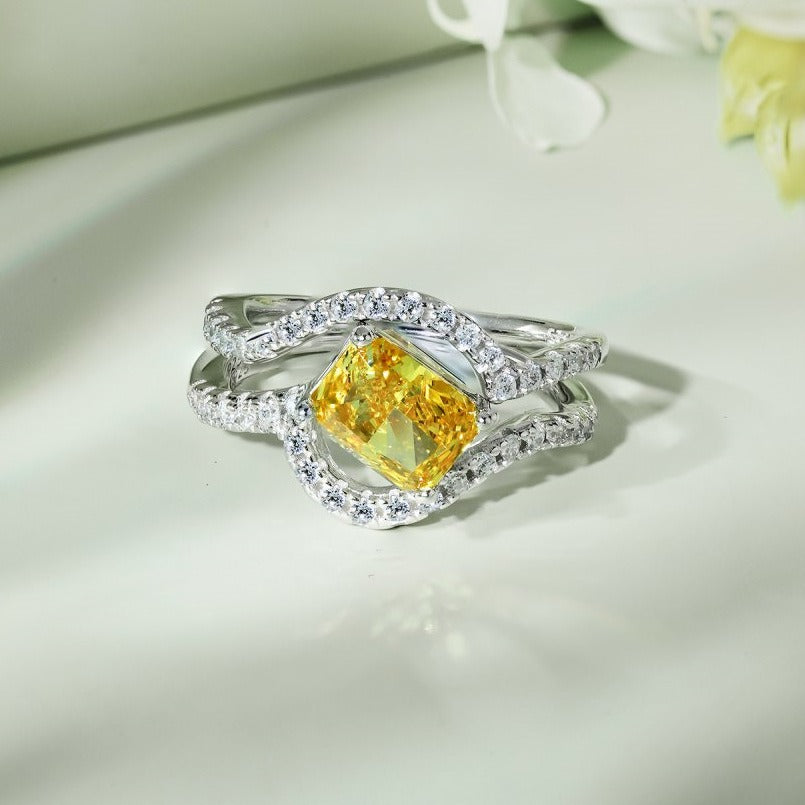 925 STERLING SILVER PAVÉ VAGUES RING