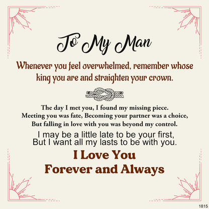 For Love - To My Man Infinity Leather Bracelet