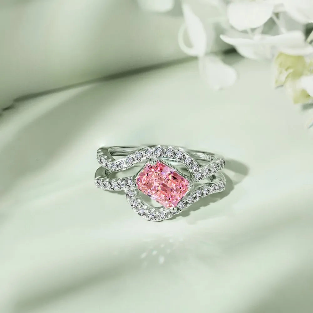 925 STERLING SILVER PAVÉ VAGUES RING