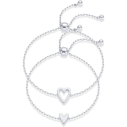 Mother & Daughter Forever Together Heart bracelet