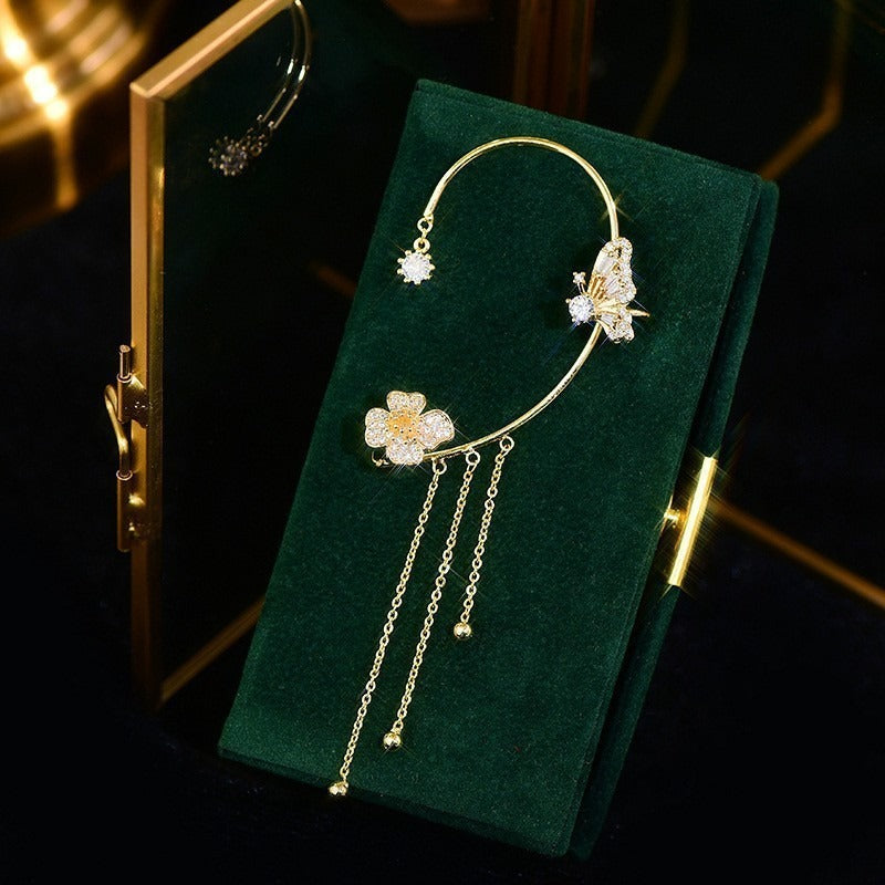 💐Vårsalg✨ Sommerfugl Frynsedesign Zirkon Øredobber | Perfekt gave🎁