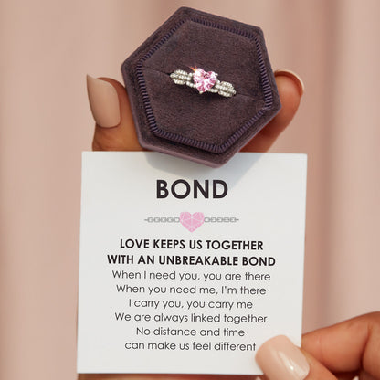 Love Keeps Us Together Bonded Heart Ring