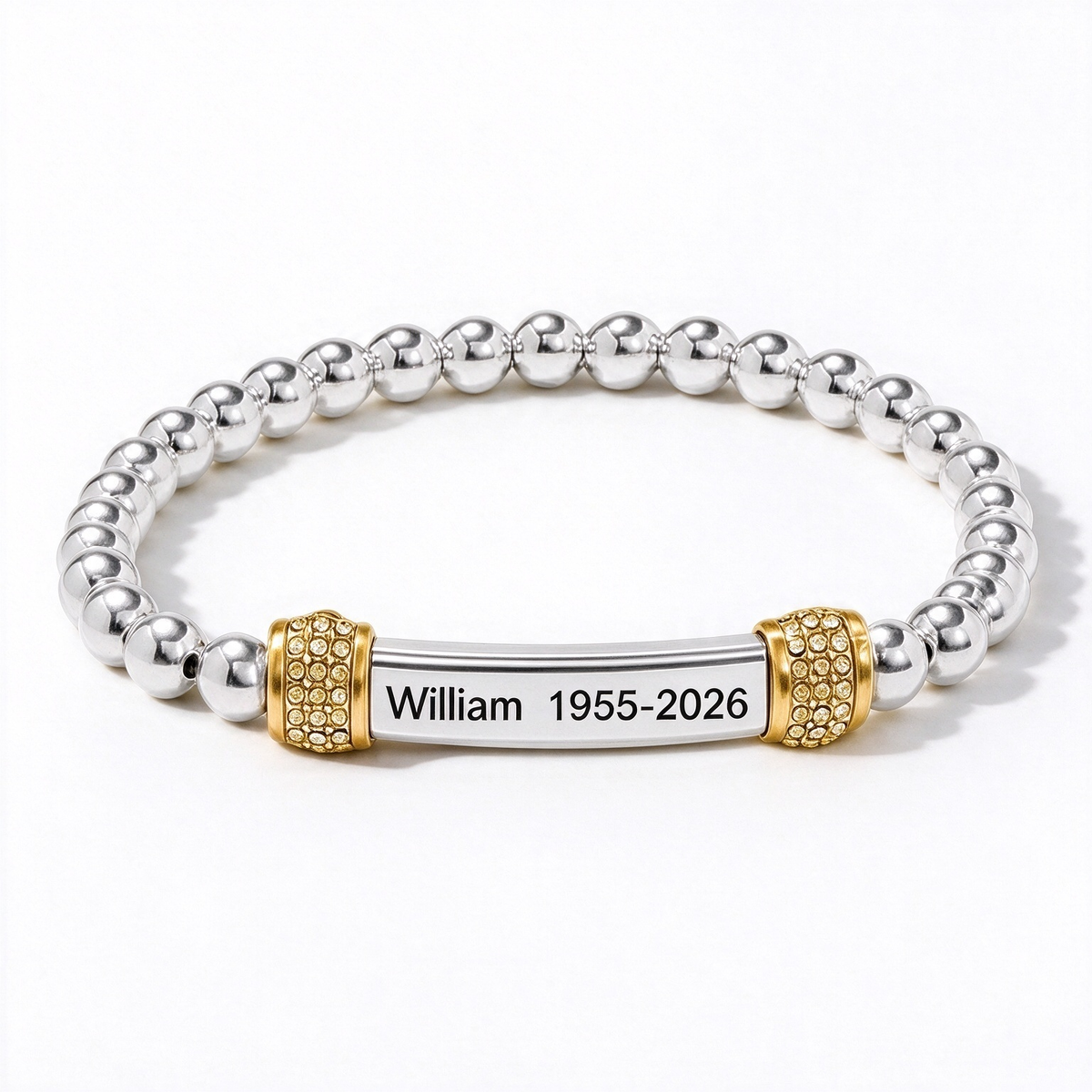 For Memorial - Missing You Always Custom Name And year Bead Bracelet