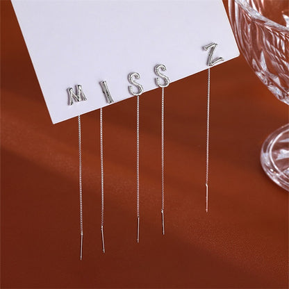 Fashion Shiny Alphabet Earrings