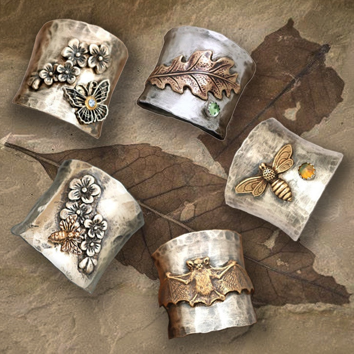 925 Sterling Silver Bohemian Dragonfly Sapphire Ring