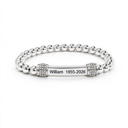 For Memorial - Missing You Always Custom Name And year Bead Bracelet