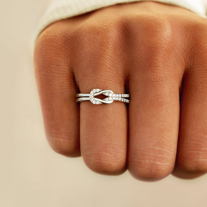To My Best Friend 'Sisters By Heart' Knot Ring