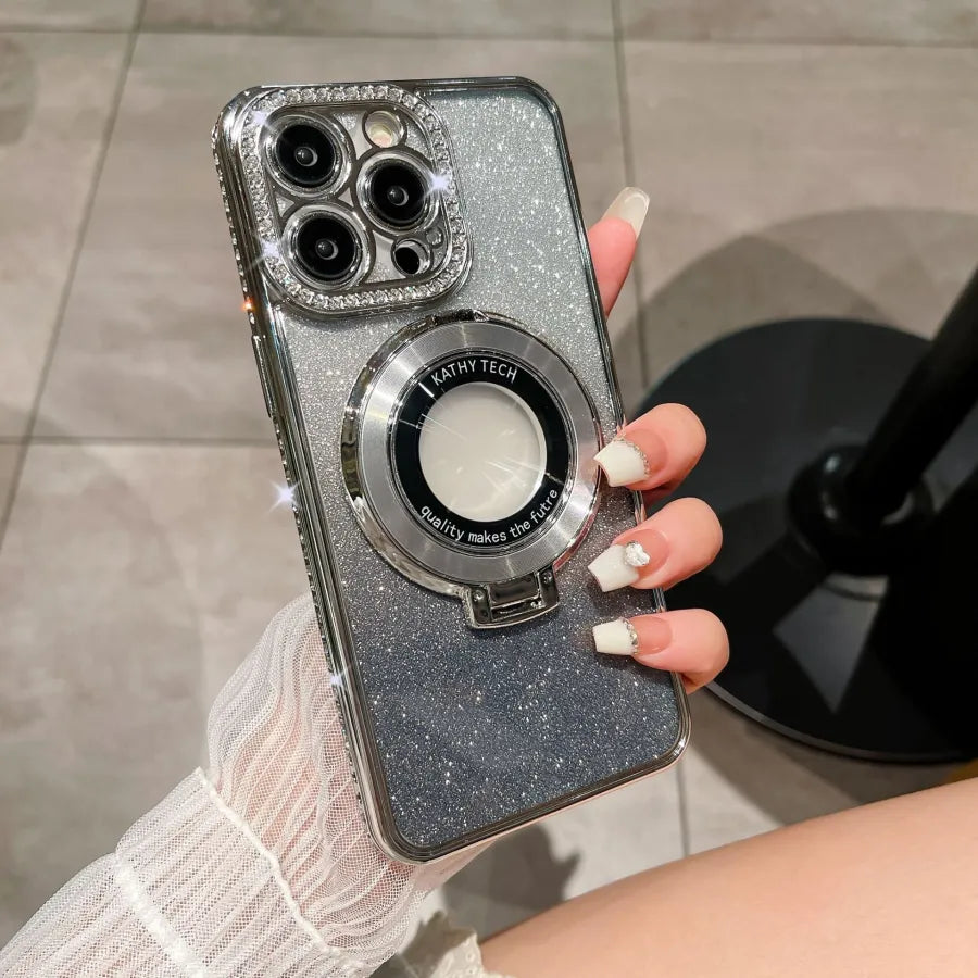 ✨Glitter Diamond Magnetic Ring Holder Case for iPhone