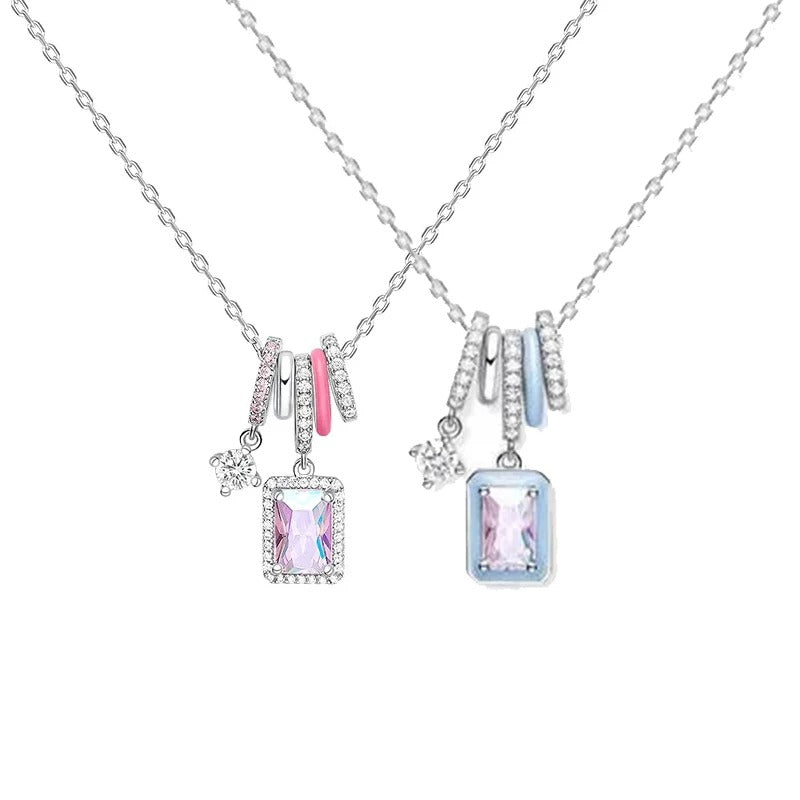 Crystal Aurora Rock Candy Necklace