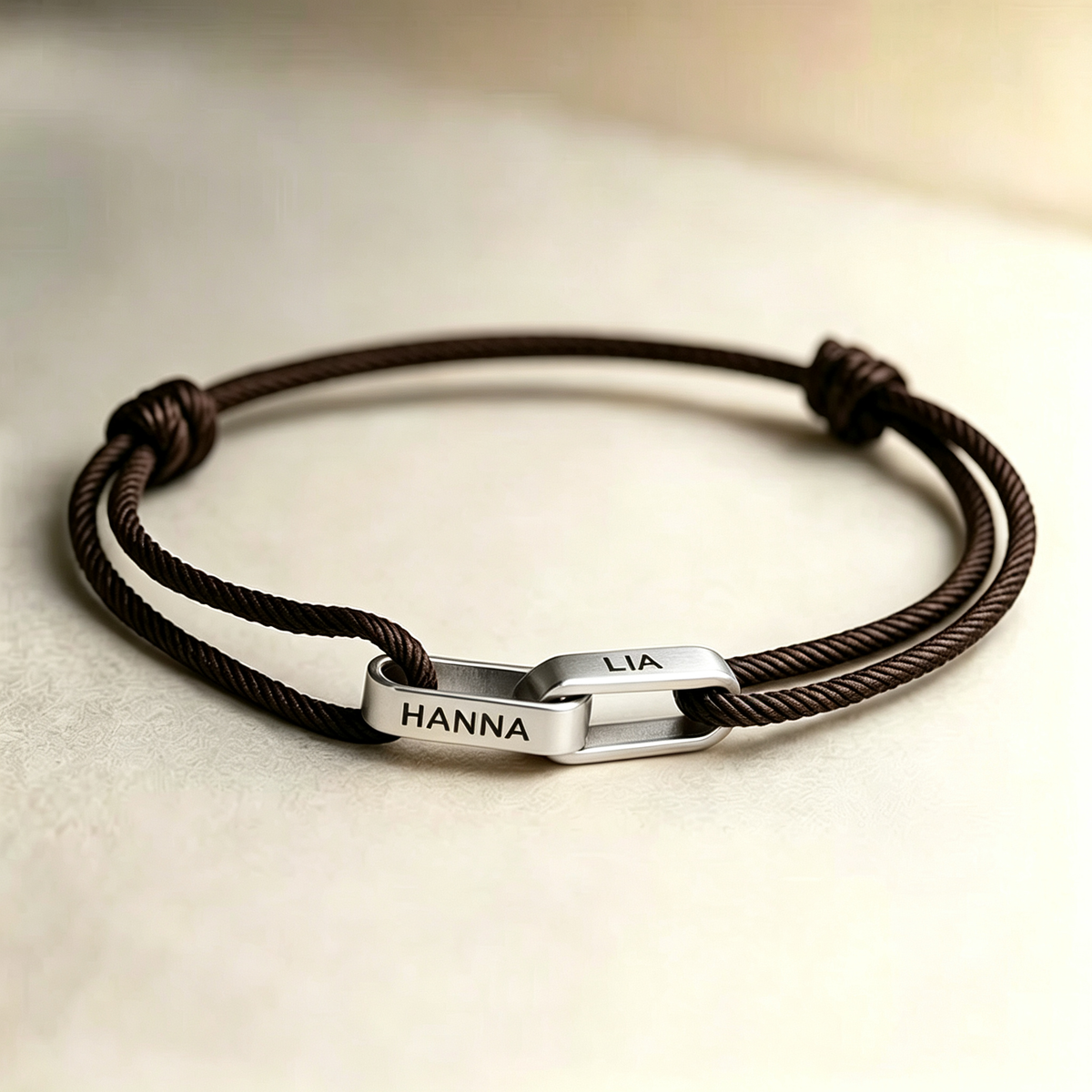 Mother And Son Connected By Heart Custom Name Bond Bracelet