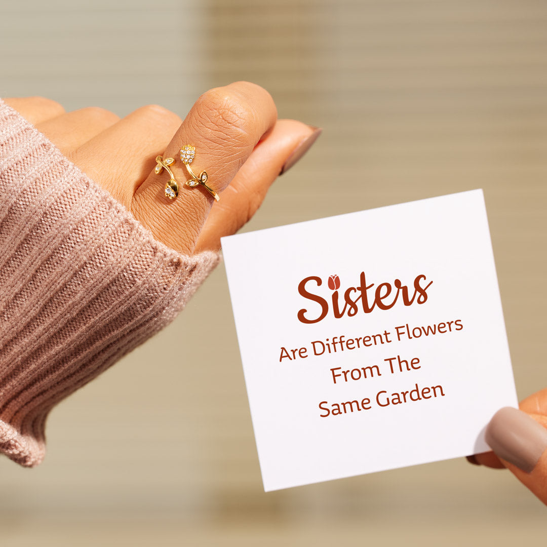 For Sisters Tulip Flower Ring