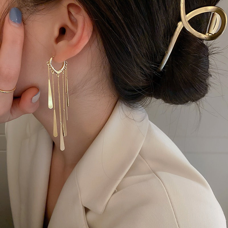 Alloy Long Tassel Ear Buckles