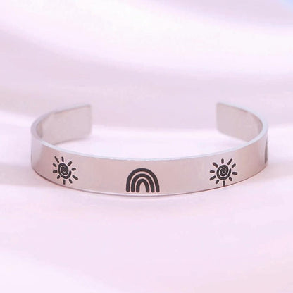 For Granddaughter - I'll Always Be There For You Wave Cuff Bracelet
