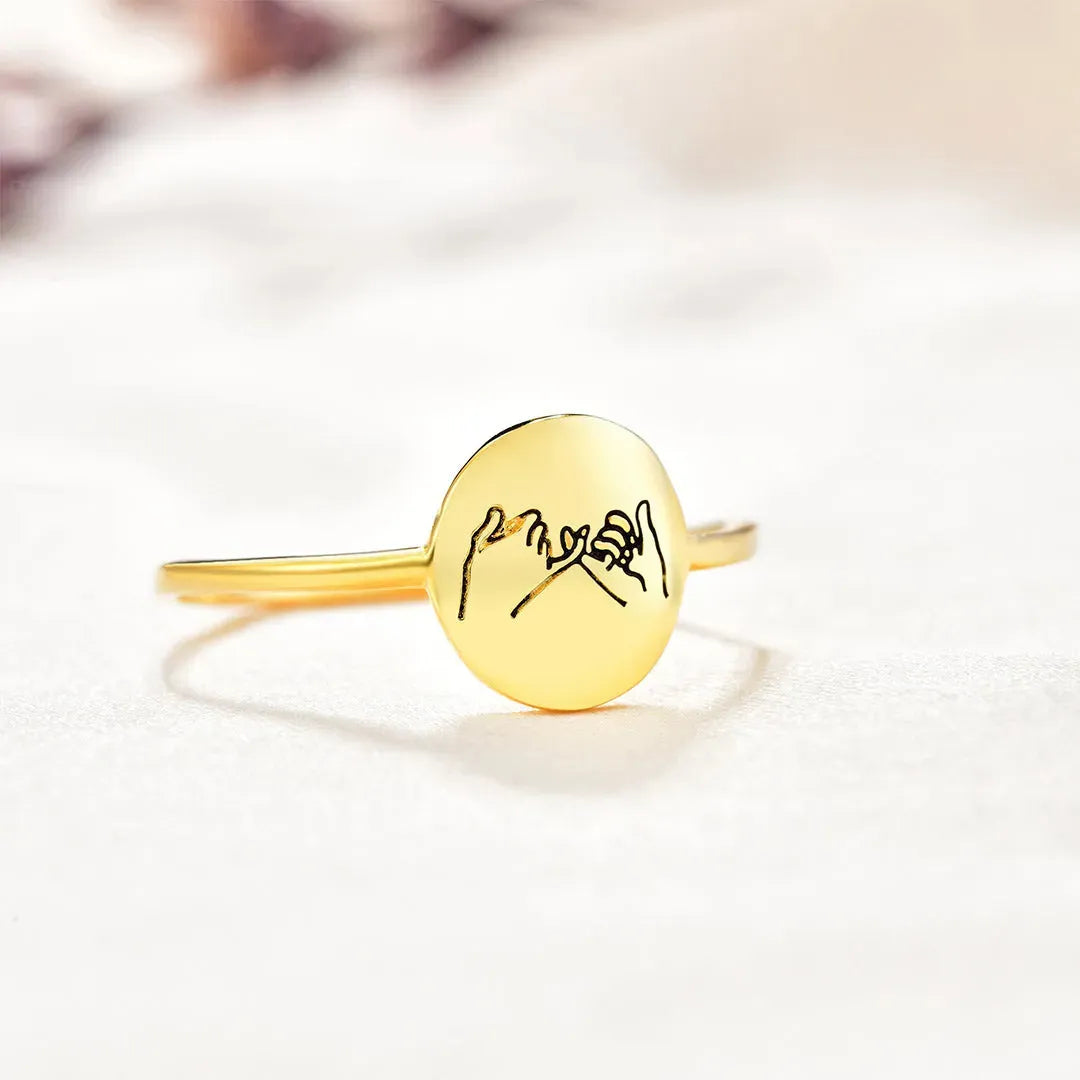 FOR FRIEND -YOU ARE MY FAVORITE BITCHES HOLDING HANDS RING