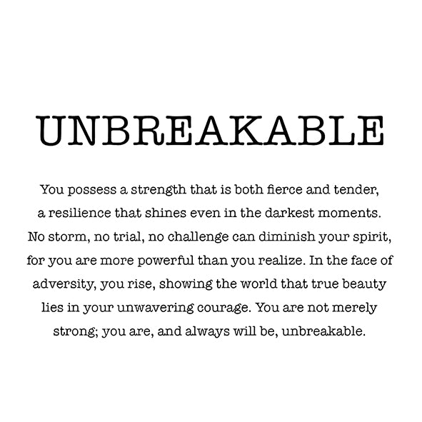 You Are Strong And Unbreakable Double Circle Necklace