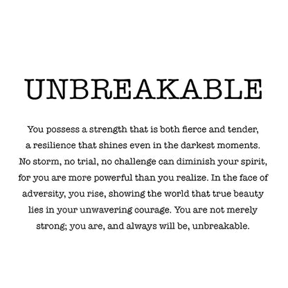 You Are Strong And Unbreakable Double Circle Necklace