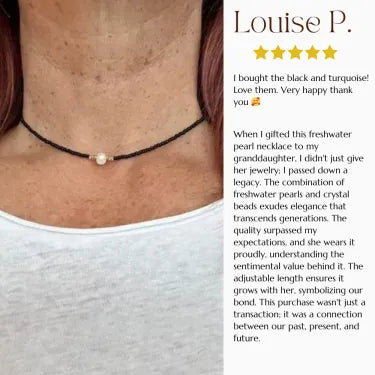 For Granddaughter - I am so proud of you freshwater pearl necklace