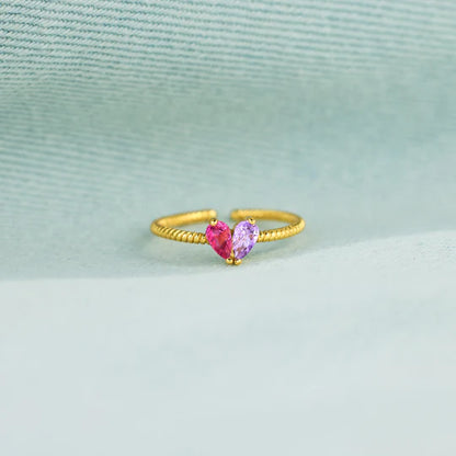 For Love - Partners In Love Heart Custom Birthstone Ring